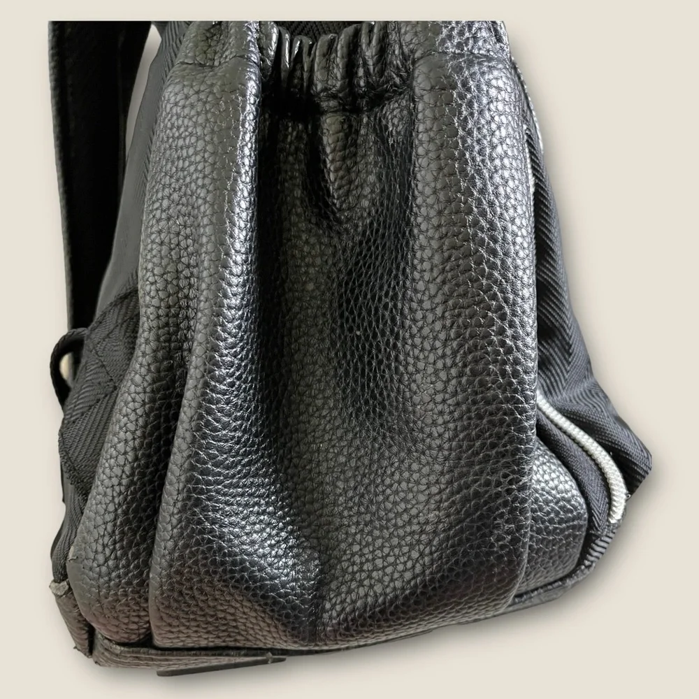 Itzy Ritzy Leather Large Diaper Backpack‎ Bag Travel Black 15